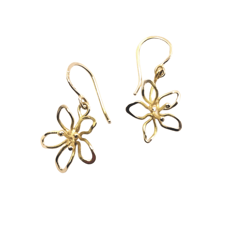 Månadsblommorna Hängande Örhängen silver