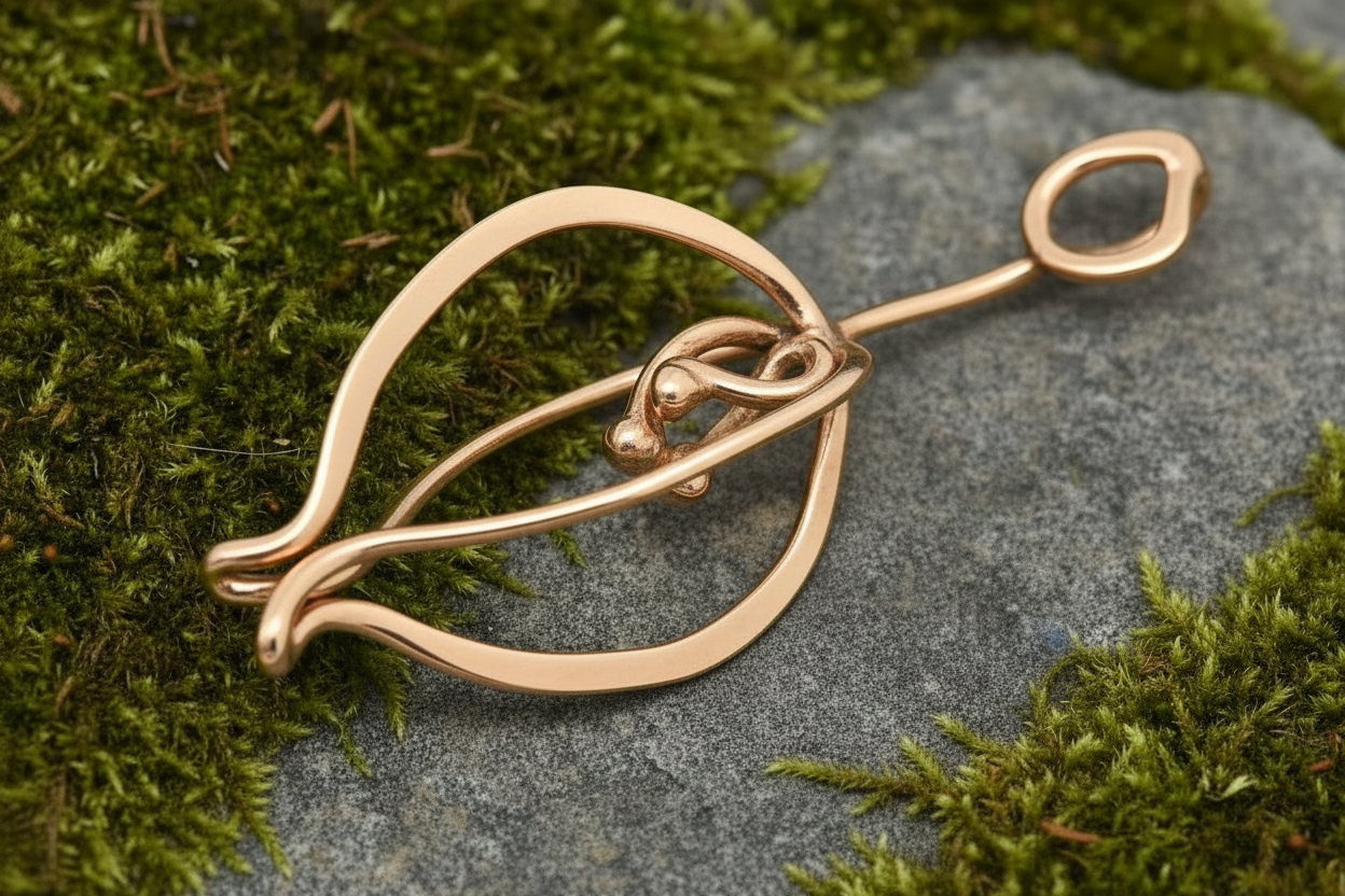 Septemberblomman 18k rödguld på mossa