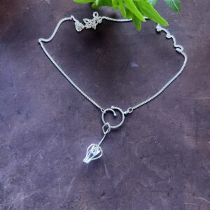 Månadsblomman September halsband silver